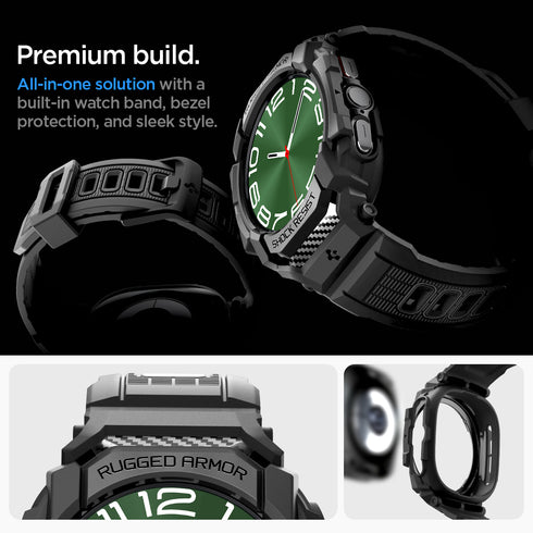 Spigen כיסוי+רצועה ל-Galaxy Watch Ultra (47mm) – Rugged Armor Pro